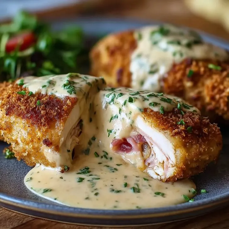 Easy Creamy Chicken Cordon Bleu