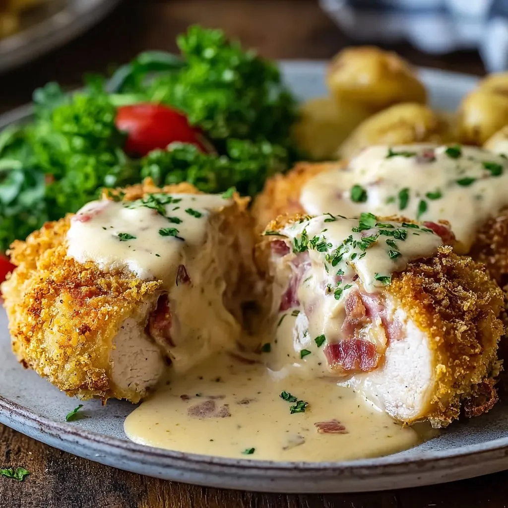 Easy Creamy Chicken Cordon Bleu 3 Easy Creamy Chicken Cordon Bleu