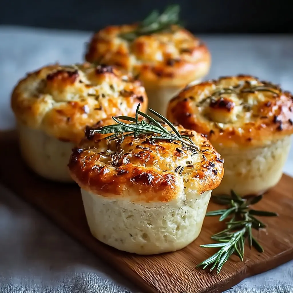 Easy Garlic Rosemary Focaccia Muffins 2 Easy Garlic Rosemary Focaccia Muffins