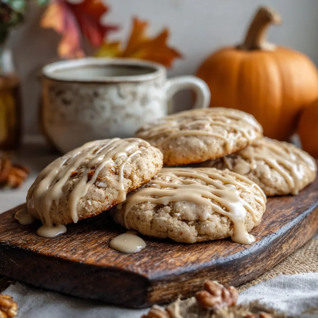 Fall Cookies with Maple Glaze