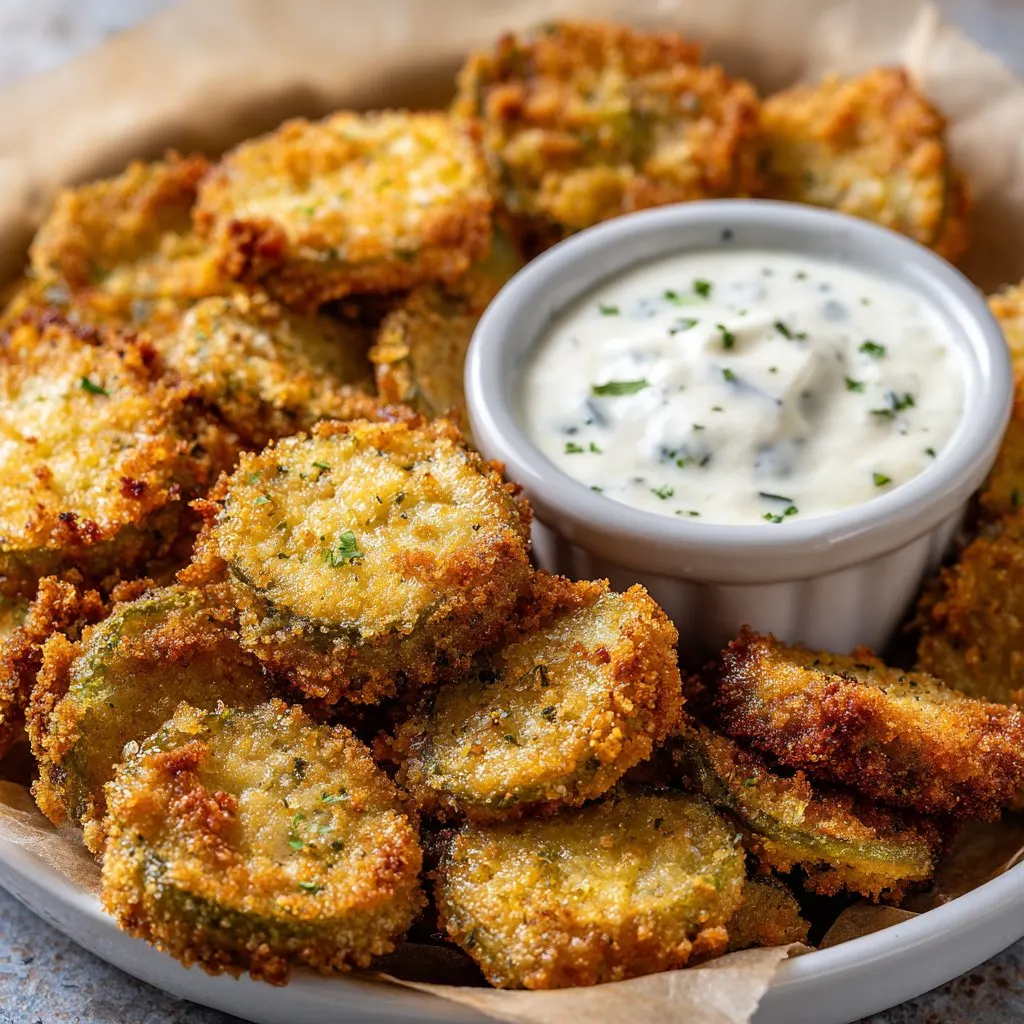 Fried Pickles in Air Fryer with Dip Option