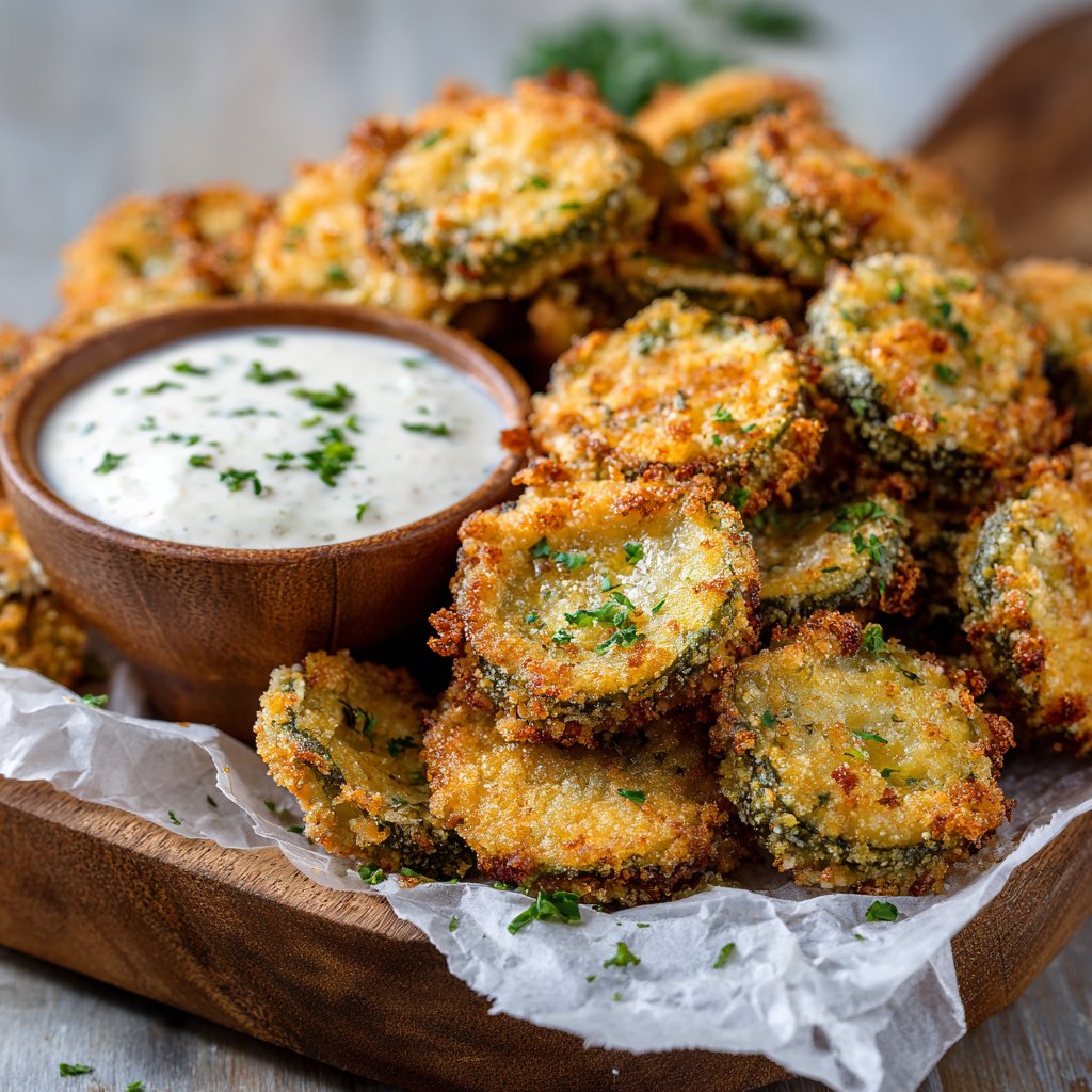 Fried Pickles in Air Fryer with Dip Option