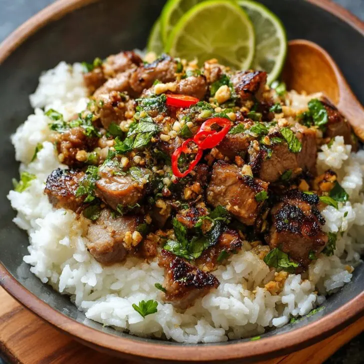 Ginger Lime Pork with Coconut Rice