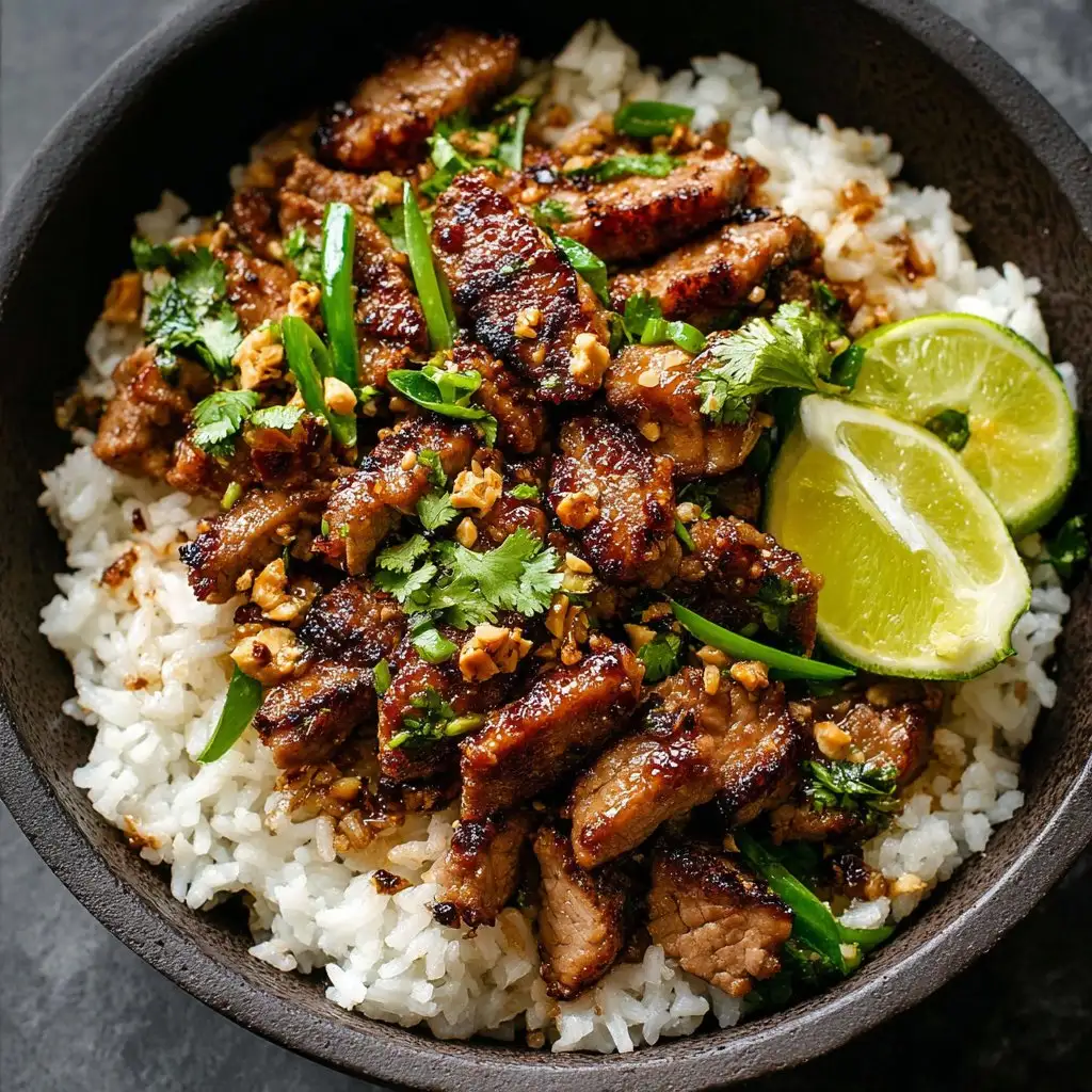 Ginger Lime Pork with Coconut Rice 2 Ginger Lime Pork with Coconut Rice