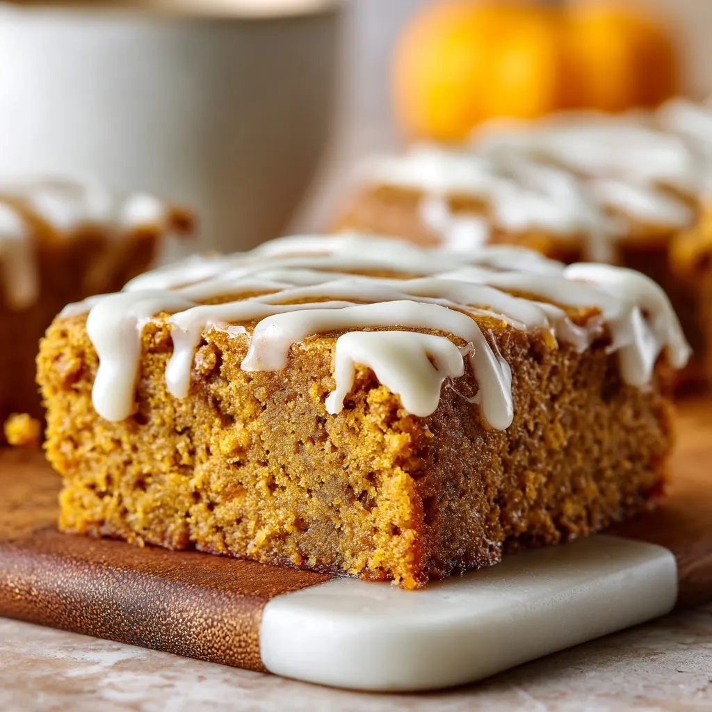 Gluten Free Pumpkin Bars with Icing