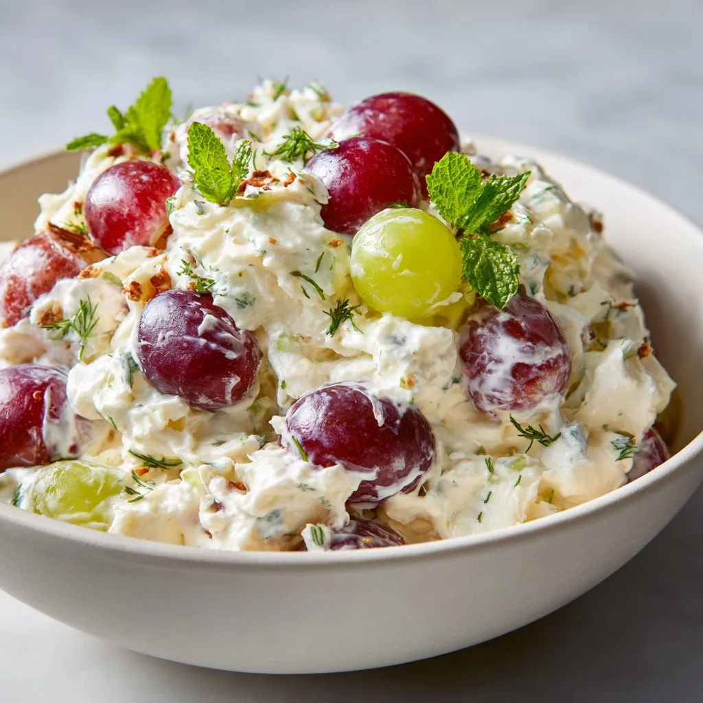Grape Salad with Sweet Cream Cheese Sauce