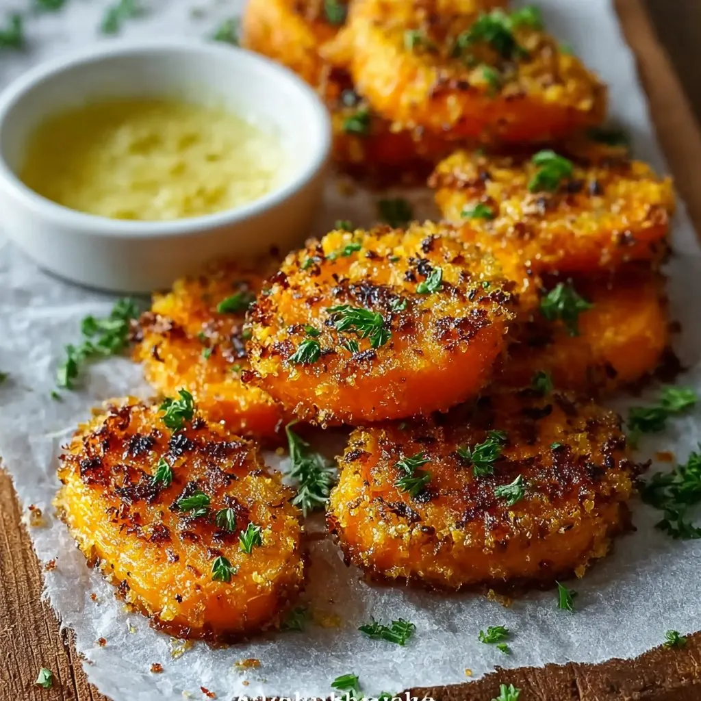 Healthy crispy Smashed Carrots