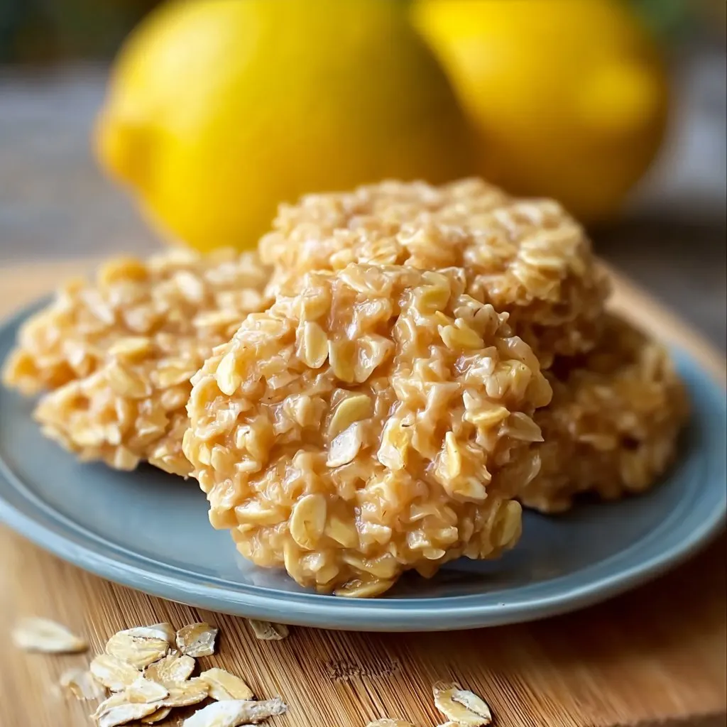 Lemon Oatmeal No-Bake Cookies