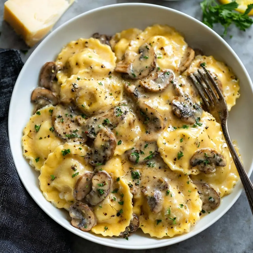 Mushroom Ravioli Sauce 1 Mushroom Ravioli Sauce