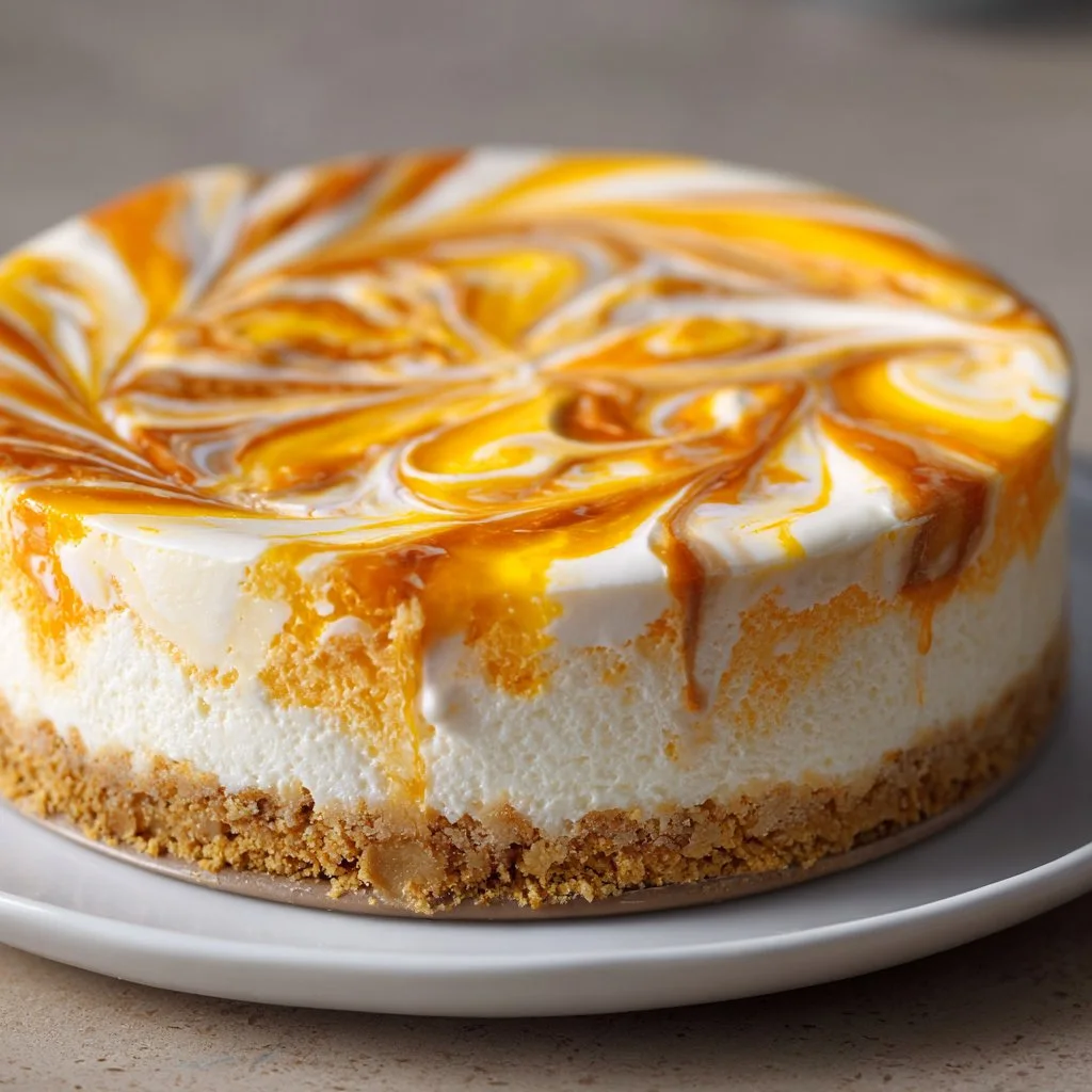 No-Bake Creamsicle Cheesecake (Orange & Vanilla Swirl) 2 No-Bake Creamsicle Cheesecake (Orange & Vanilla Swirl)