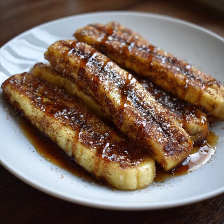 Pan fried cinnamon banana