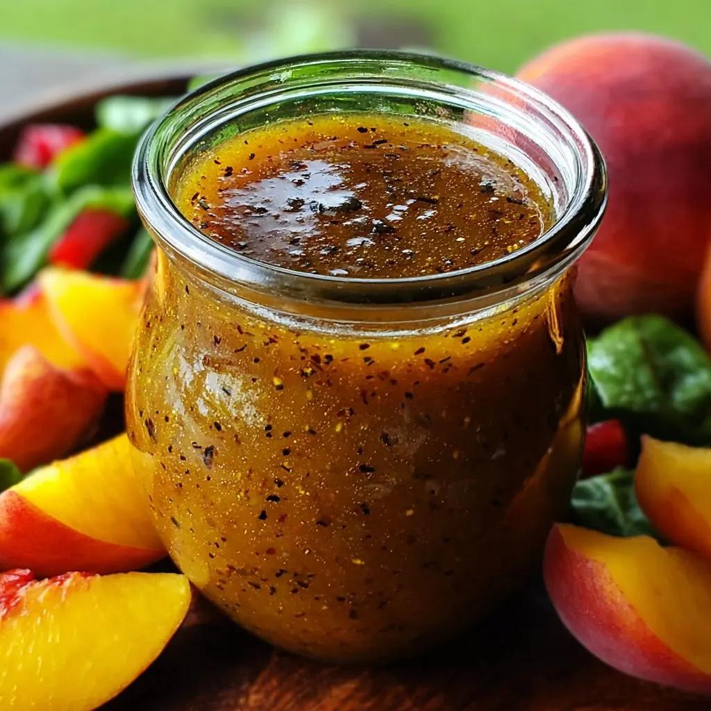 Peach Honey Dijon Balsamic Vinaigrette Recipe 2 Peach Honey Dijon Balsamic Vinaigrette Recipe