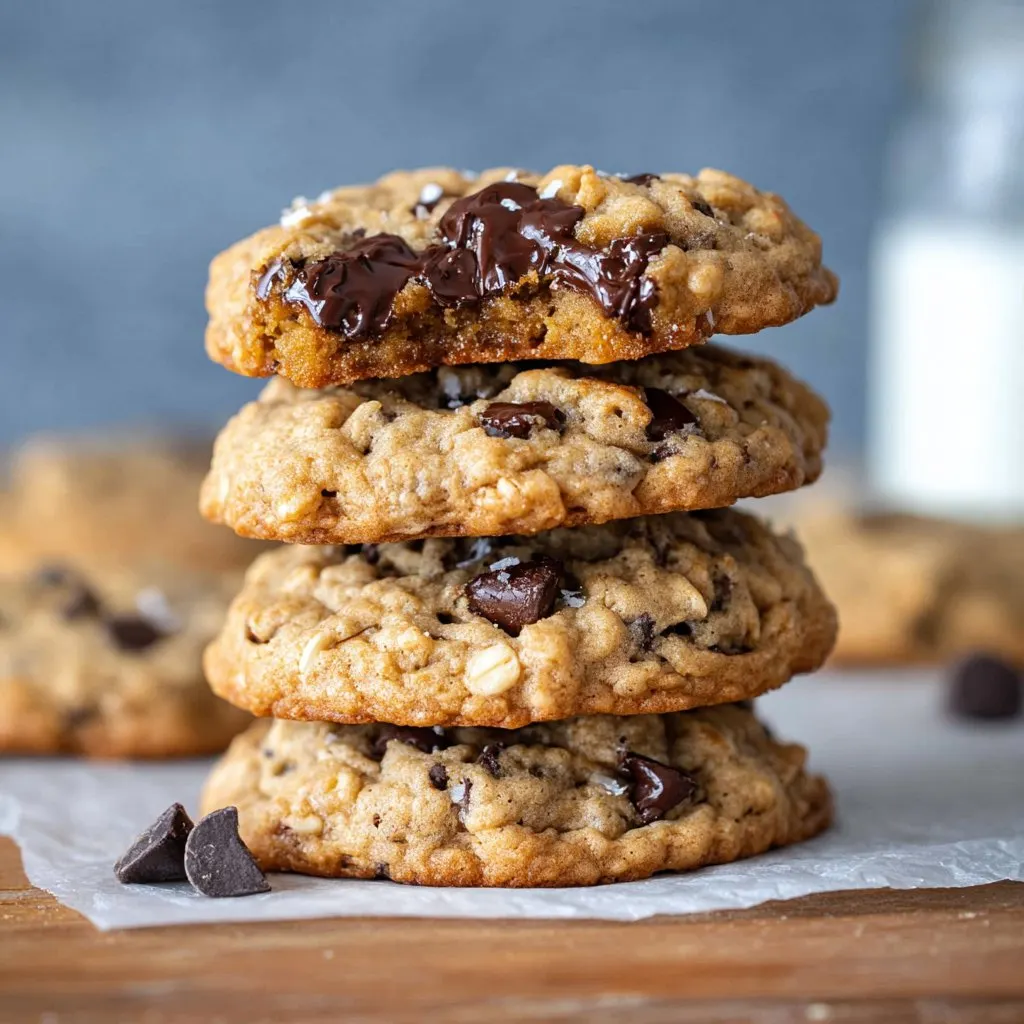 Peanut Butter Oatmeal Chocolate Chip Cookies 3 Peanut Butter Oatmeal Chocolate Chip Cookies