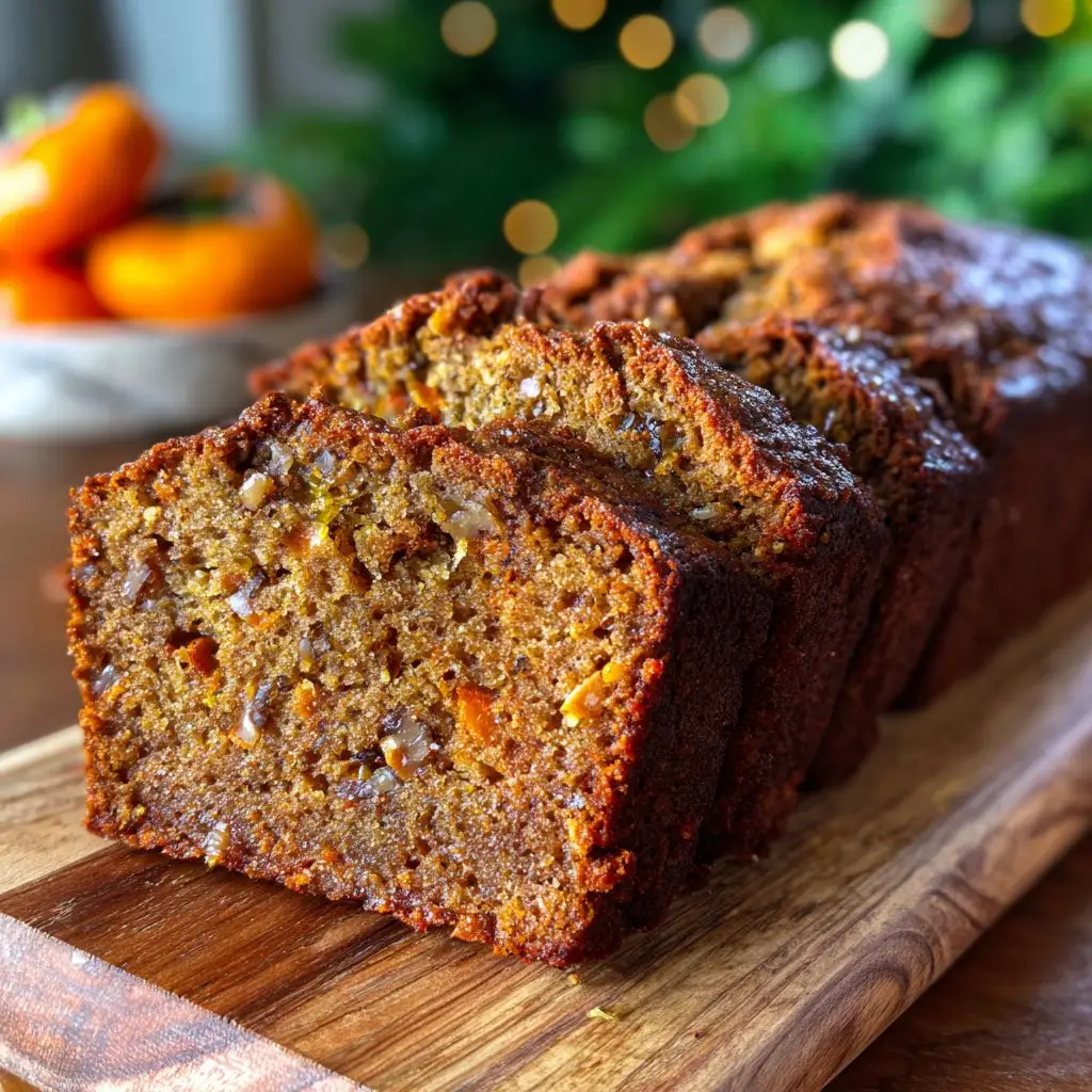 Persimmon Bread with Nutmeg and Clove