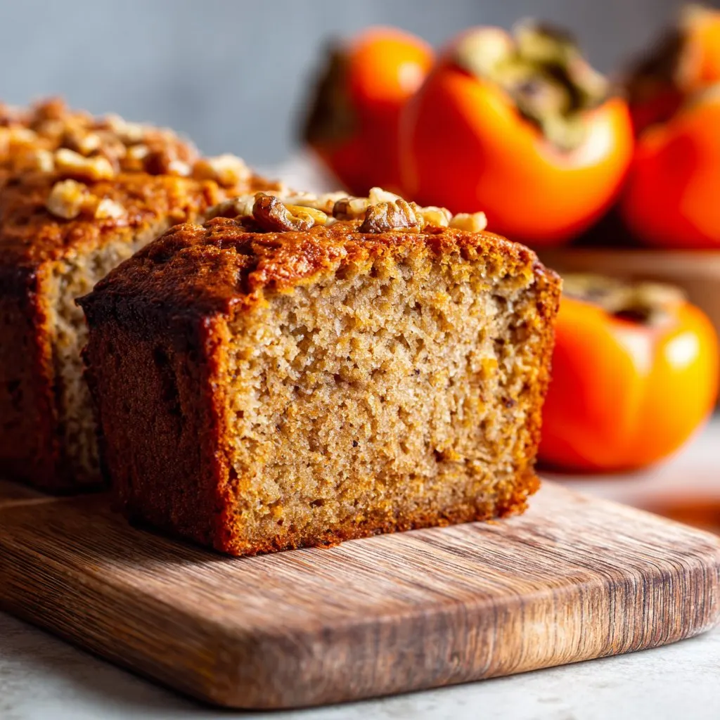 Persimmon Bread with Nutmeg and Clove