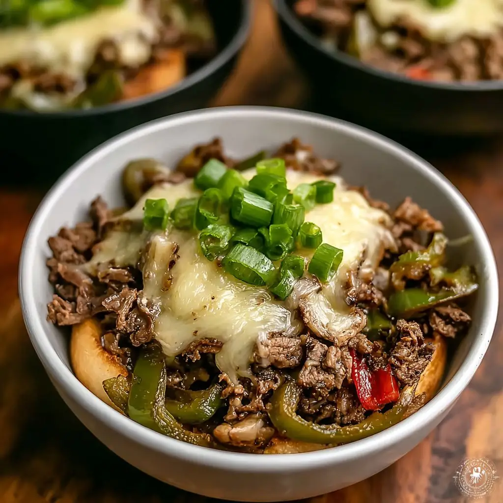 Philly Cheesesteak Bowls 2 Philly Cheesesteak Bowls