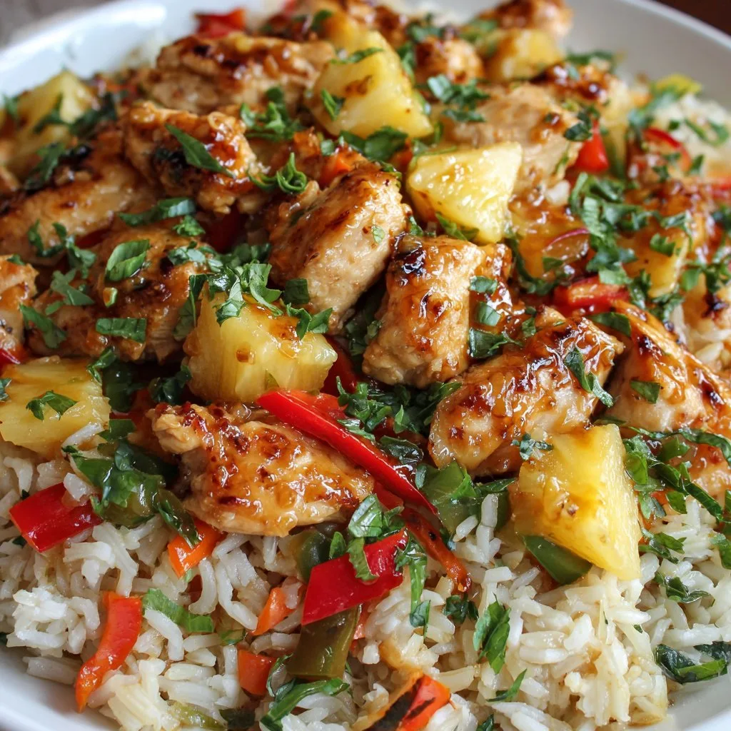 Pineapple Chicken and Rice with Veggies