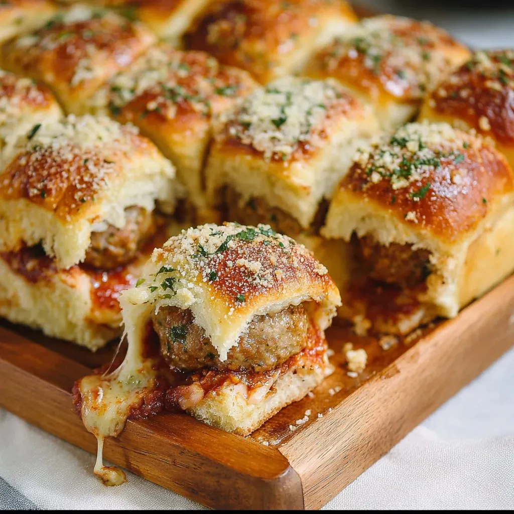 Pull-Apart Meatball Sliders with Garlic Parmesan Butter 1 Pull-Apart Meatball Sliders with Garlic Parmesan Butter