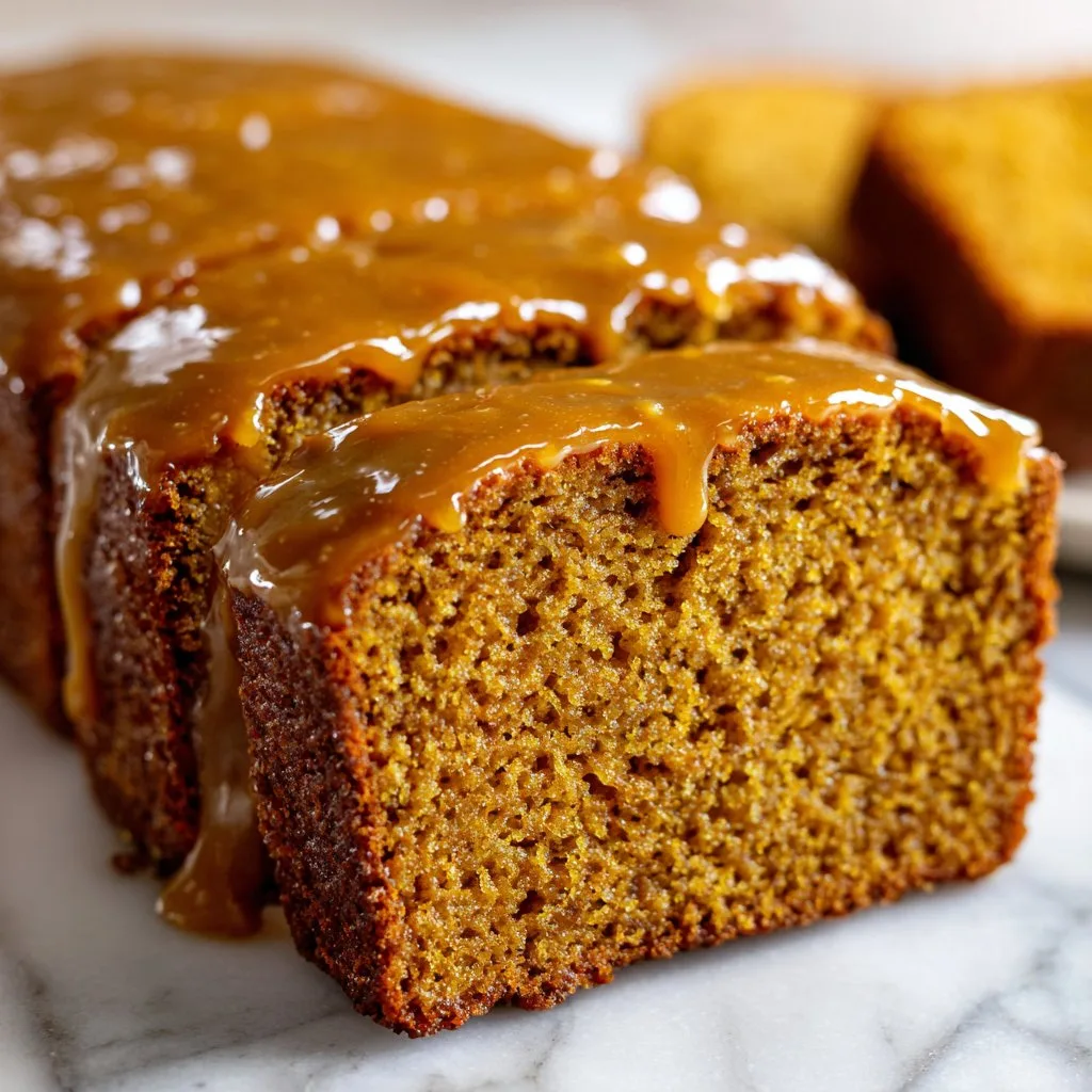 Pumpkin Bread with Brown Sugar Glaze