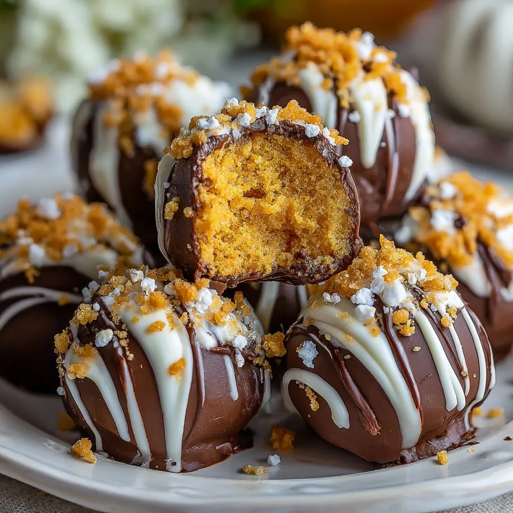 Pumpkin Cheesecake Truffles