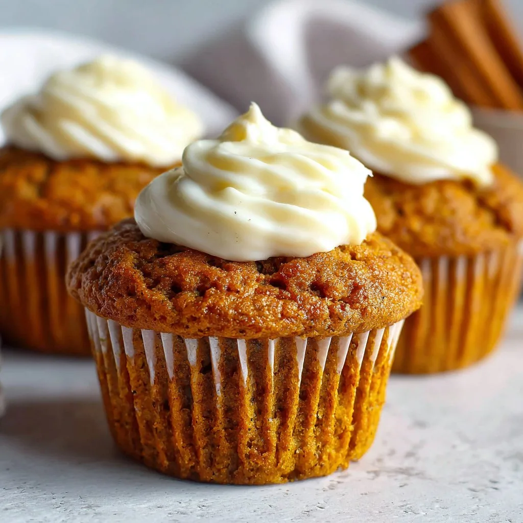 Pumpkin Muffins with Cream Cheese