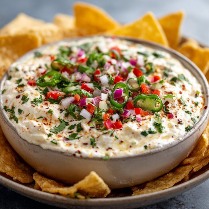 Ranch Queso Dip with Tortilla Chips
