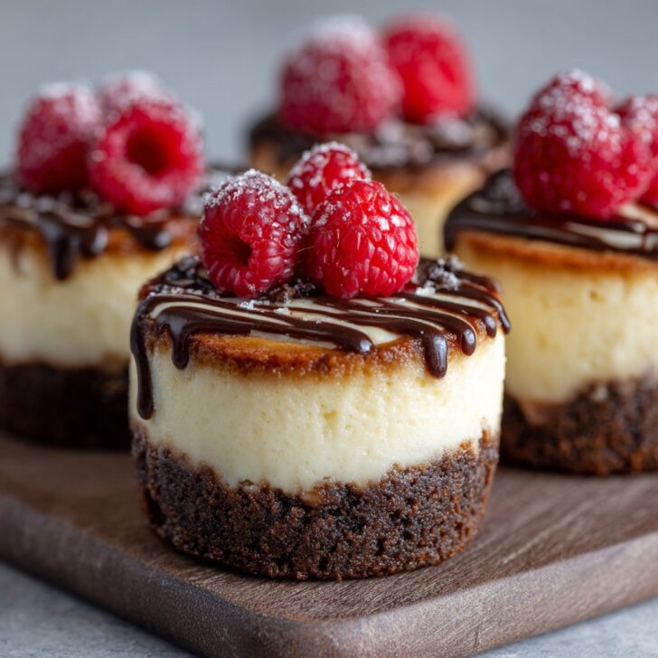 Mini Cheesecakes with Brownie Bottoms