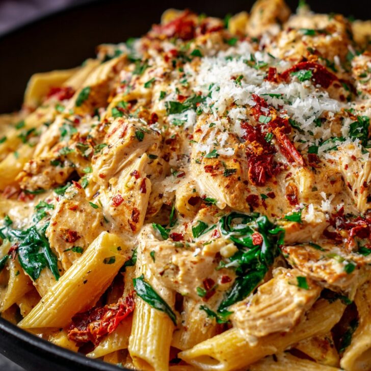 Creamy Chicken Pasta Tuscan Style