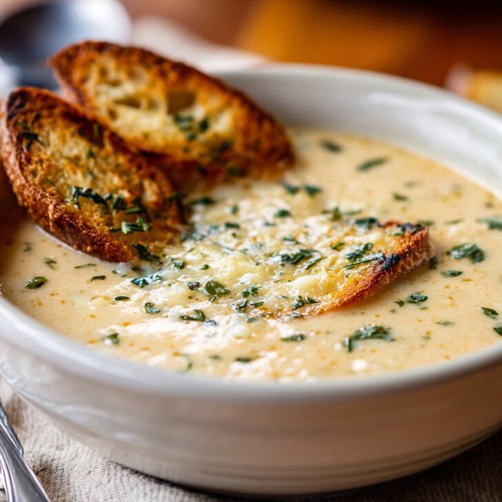 Cheddar Garlic Herb Potato Soup