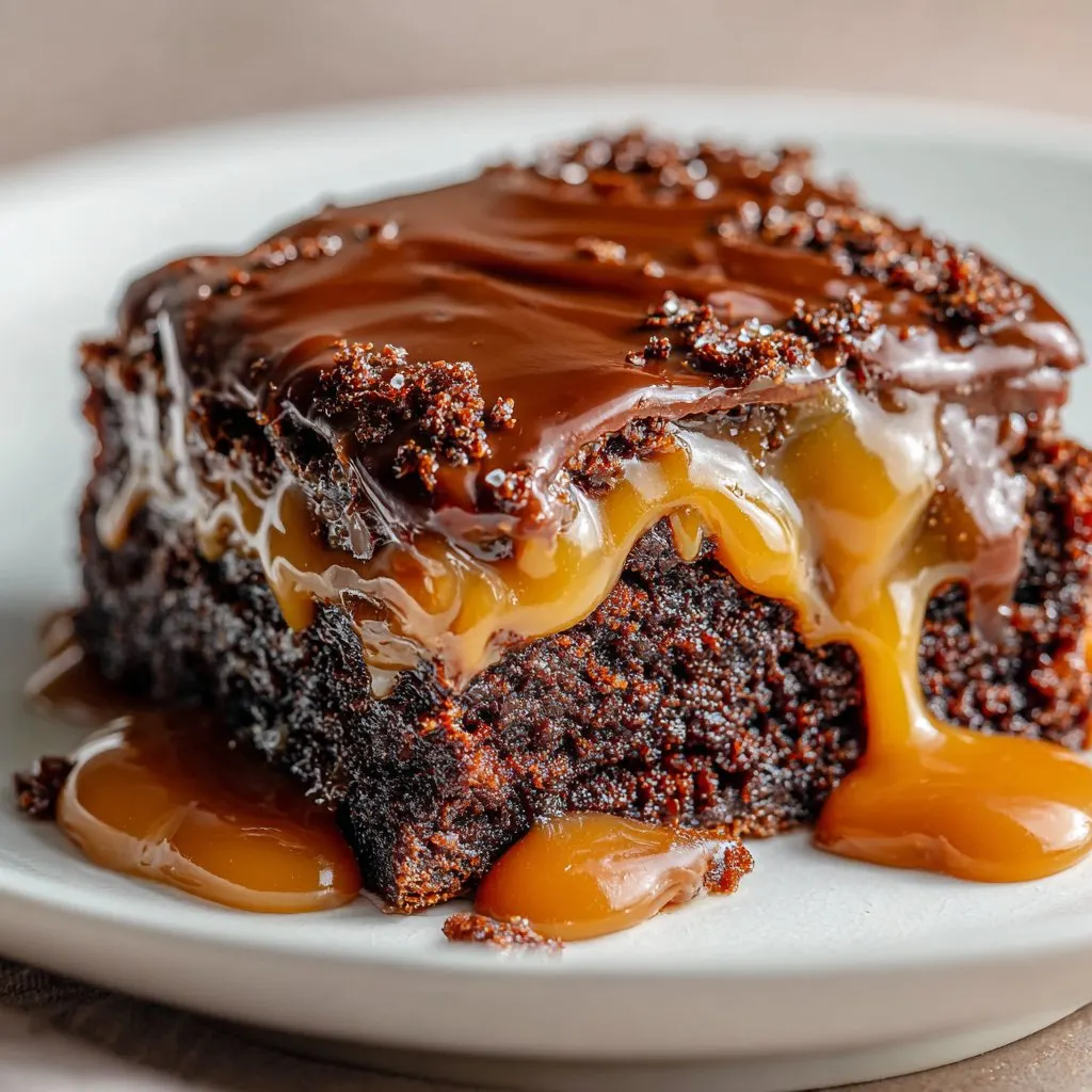 Chocolate Caramel Dump Cake (Easy!)