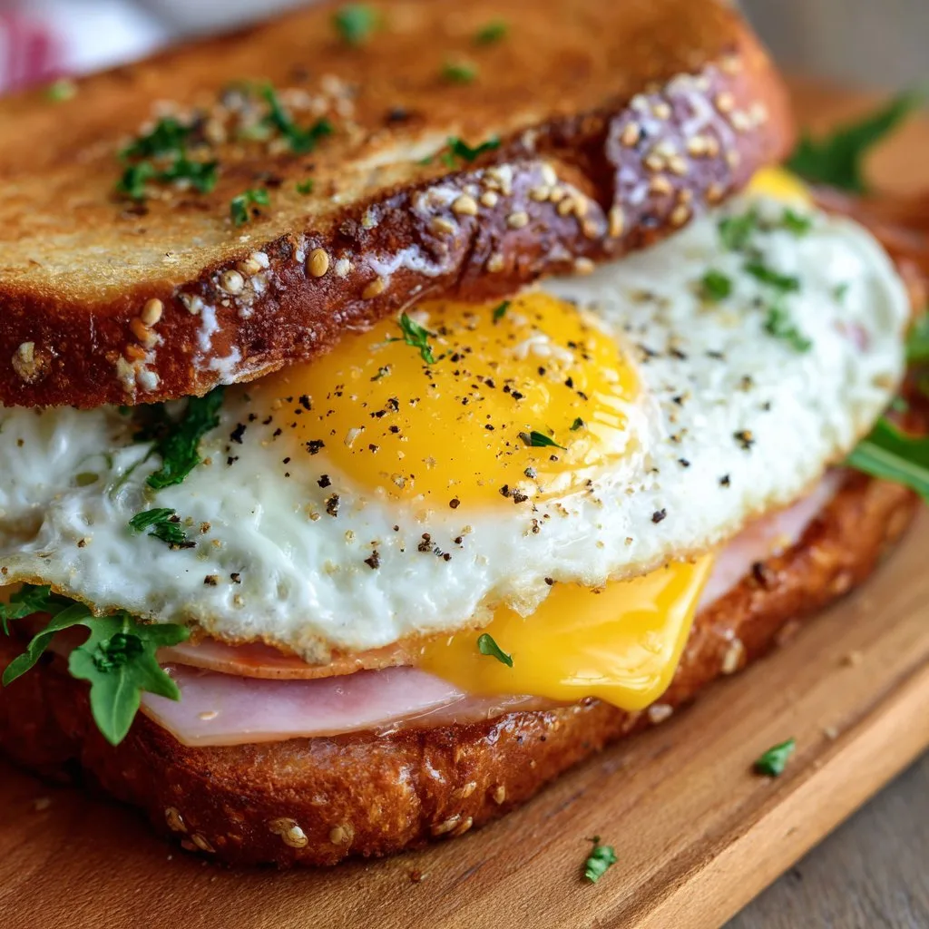 Egg and Ham Breakfast Sandwich (Protein)