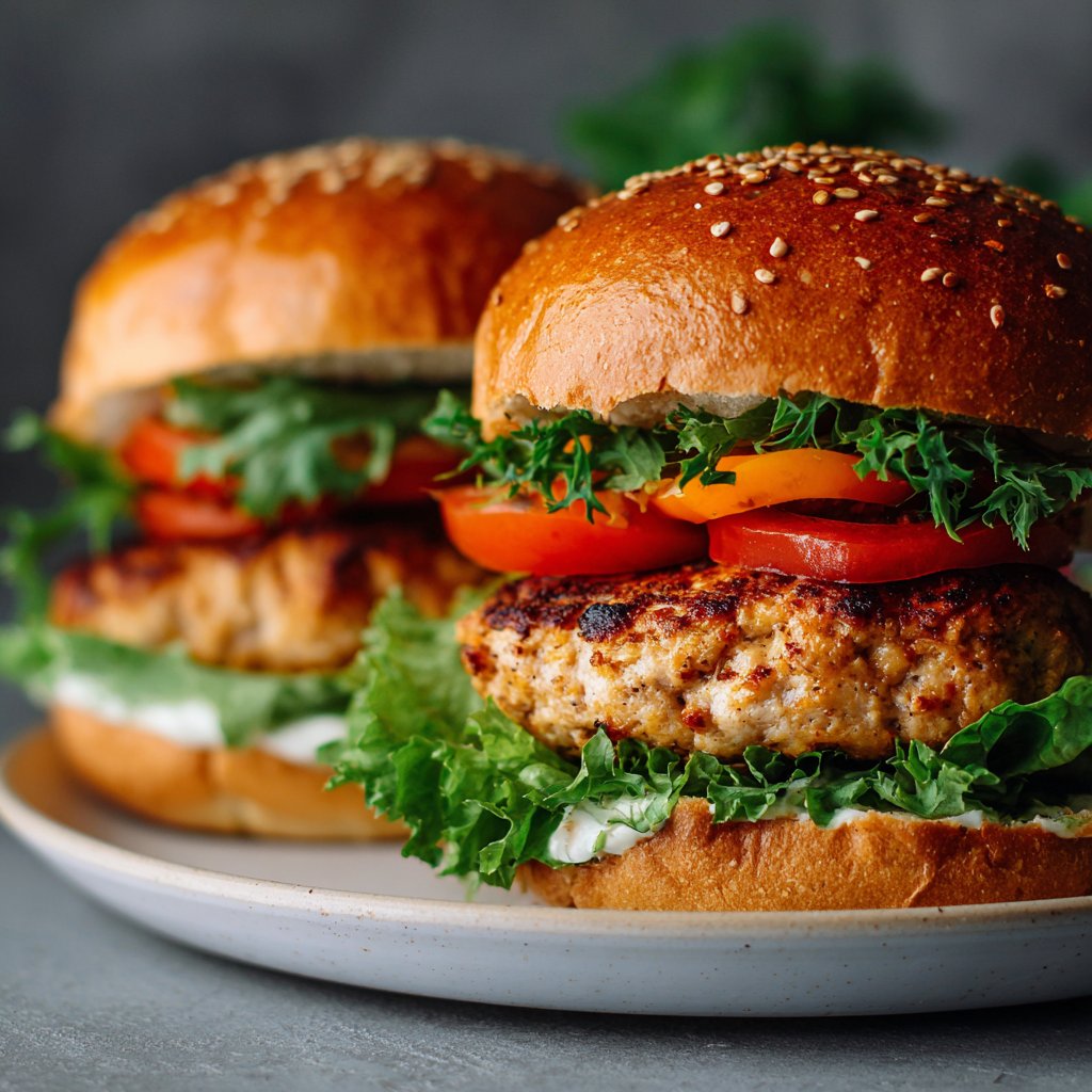 Healthy Chicken Burgers (High Protein)