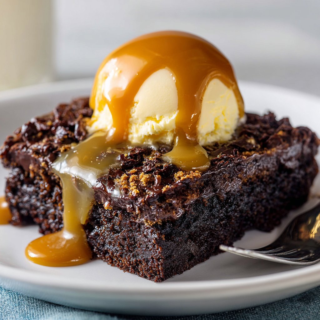 Easy Chocolate Dump Cake with Caramel