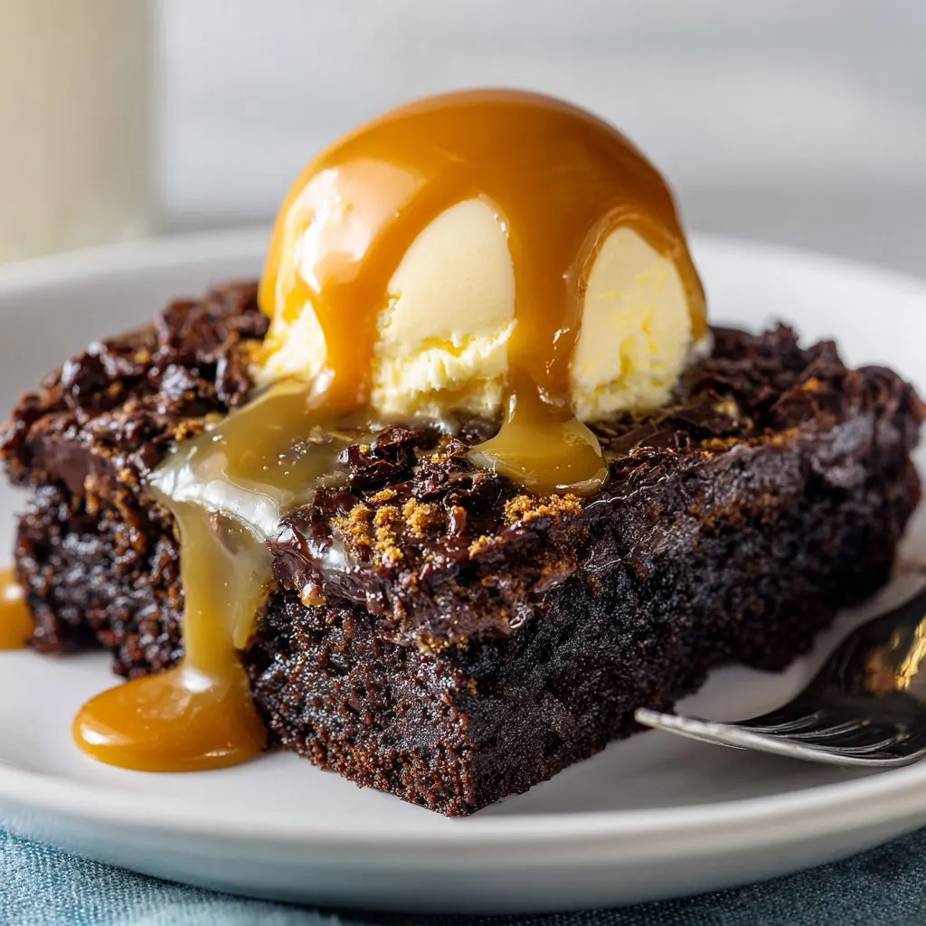 Easy Chocolate Dump Cake with Caramel 1 Easy Chocolate Dump Cake with Caramel