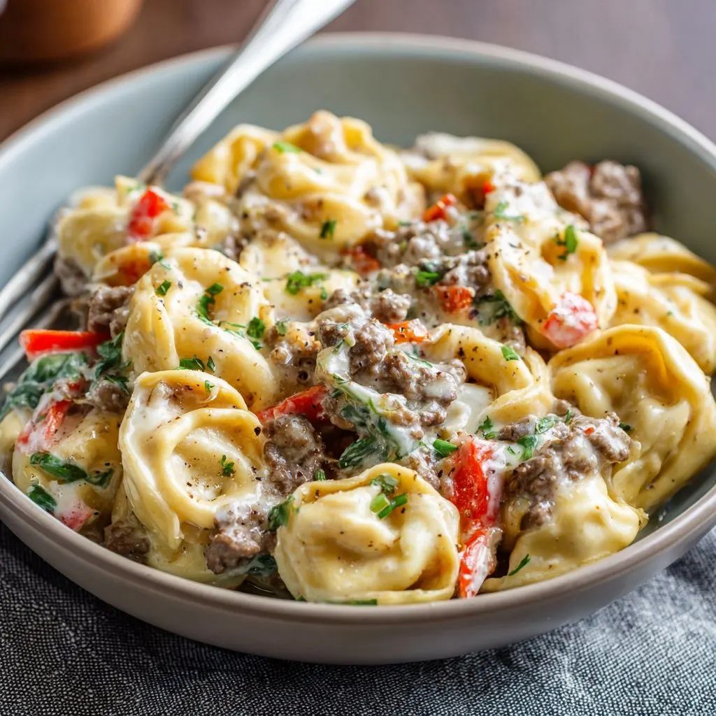 Cheesesteak Tortellini (Slow Cooker Style) 1 Cheesesteak Tortellini (Slow Cooker Style)