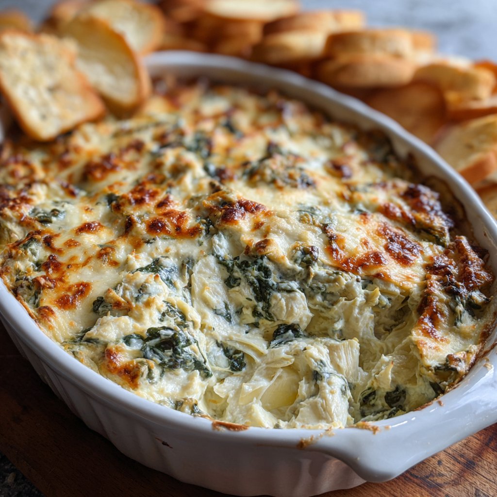 Spinach Artichoke Dip (Baked Version)
