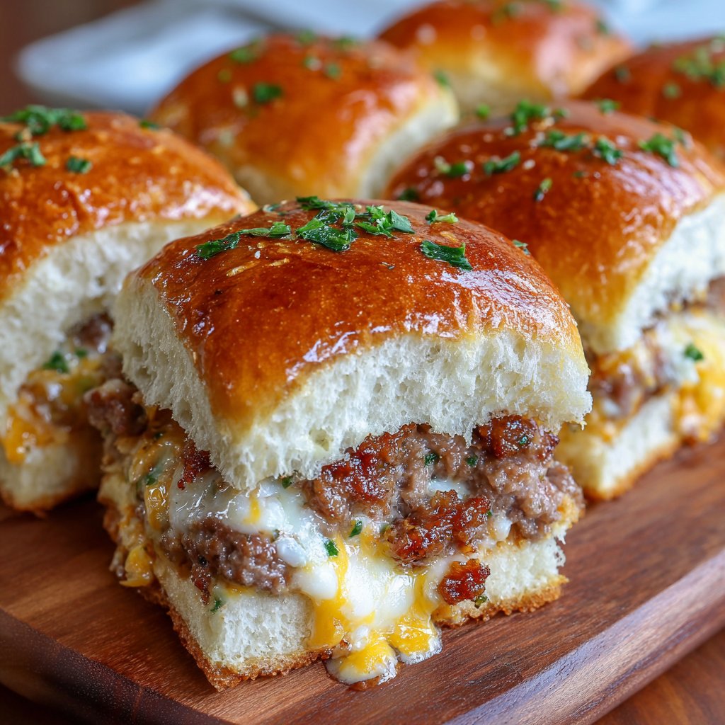 Cheeseburger Bombs with Garlic Butter