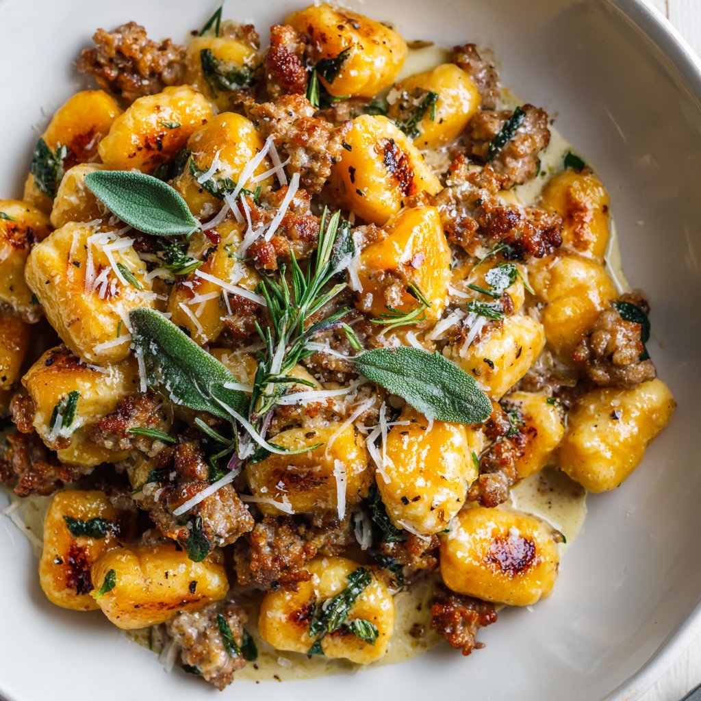 Butternut Squash Gnocchi with Sausage