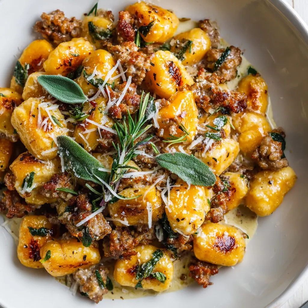 Butternut Squash Gnocchi with Sausage 1 Butternut Squash Gnocchi with Sausage