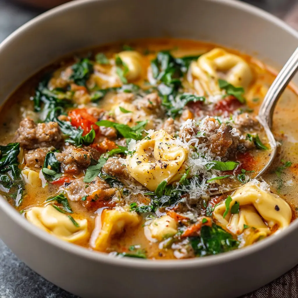 Autumn Tortellini Soup with Sausage 1 Autumn Tortellini Soup with Sausage