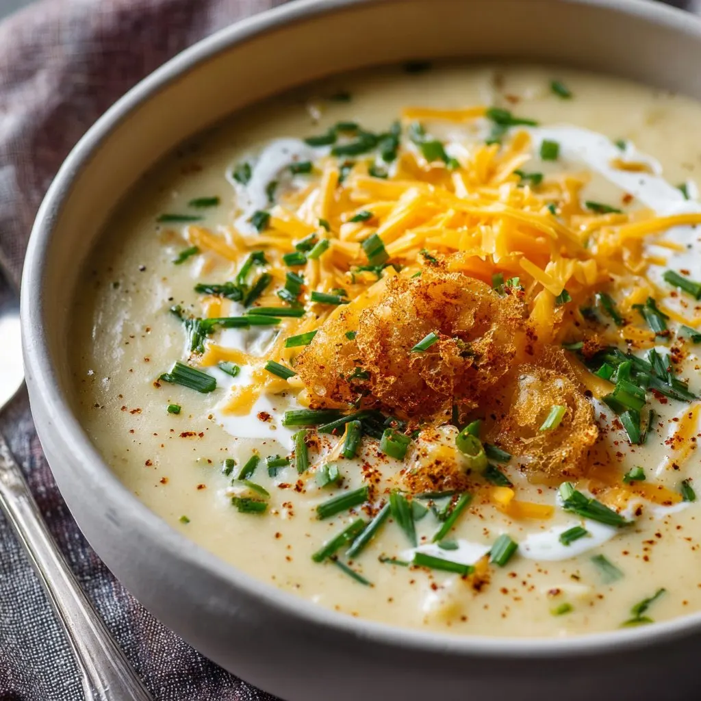 Cheddar Garlic Herb Potato Soup 1 Cheddar Garlic Herb Potato Soup