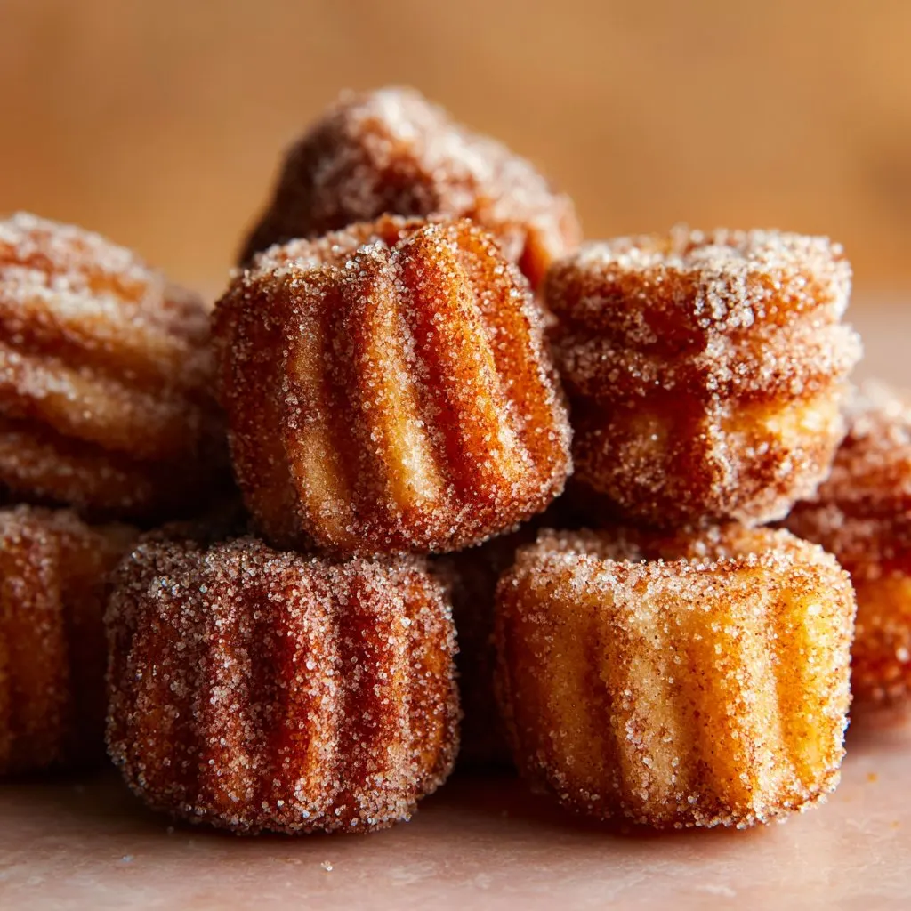 Mini Churro Bites with Cinnamon Sugar 1 Mini Churro Bites with Cinnamon Sugar