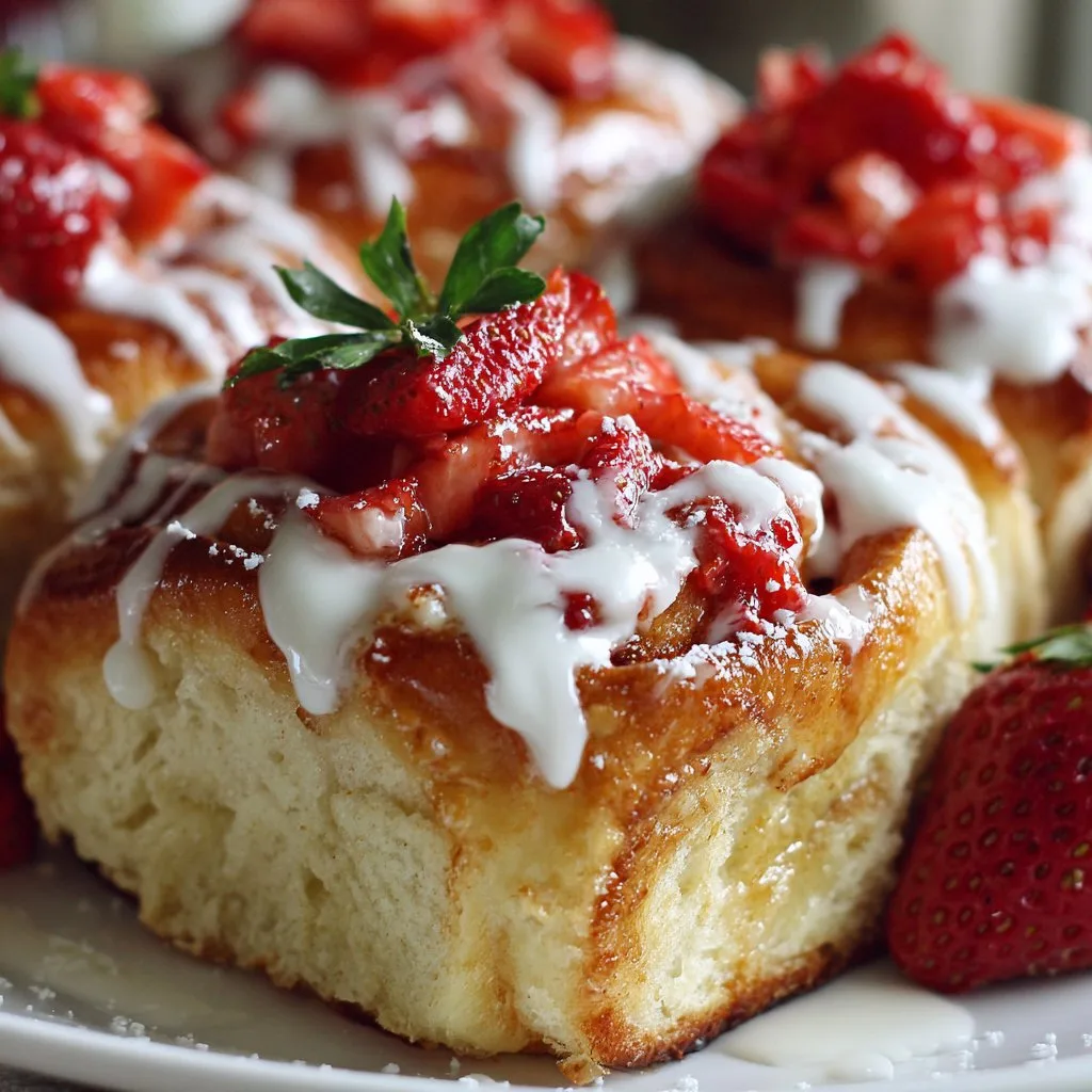 Homemade Strawberry Cinnamon Rolls 1 Homemade Strawberry Cinnamon Rolls