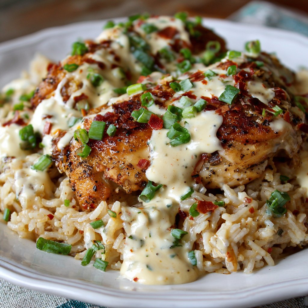 Creamy Smothered Chicken and Rice