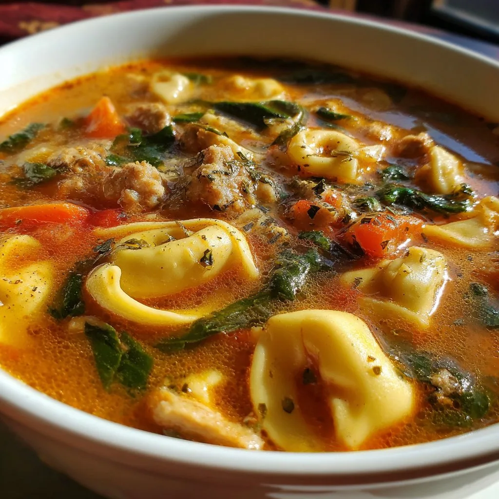 Sausage and Tortellini Soup Comfort Meal