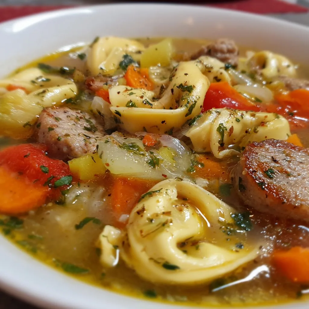 Sausage and Tortellini Soup Comfort Meal
