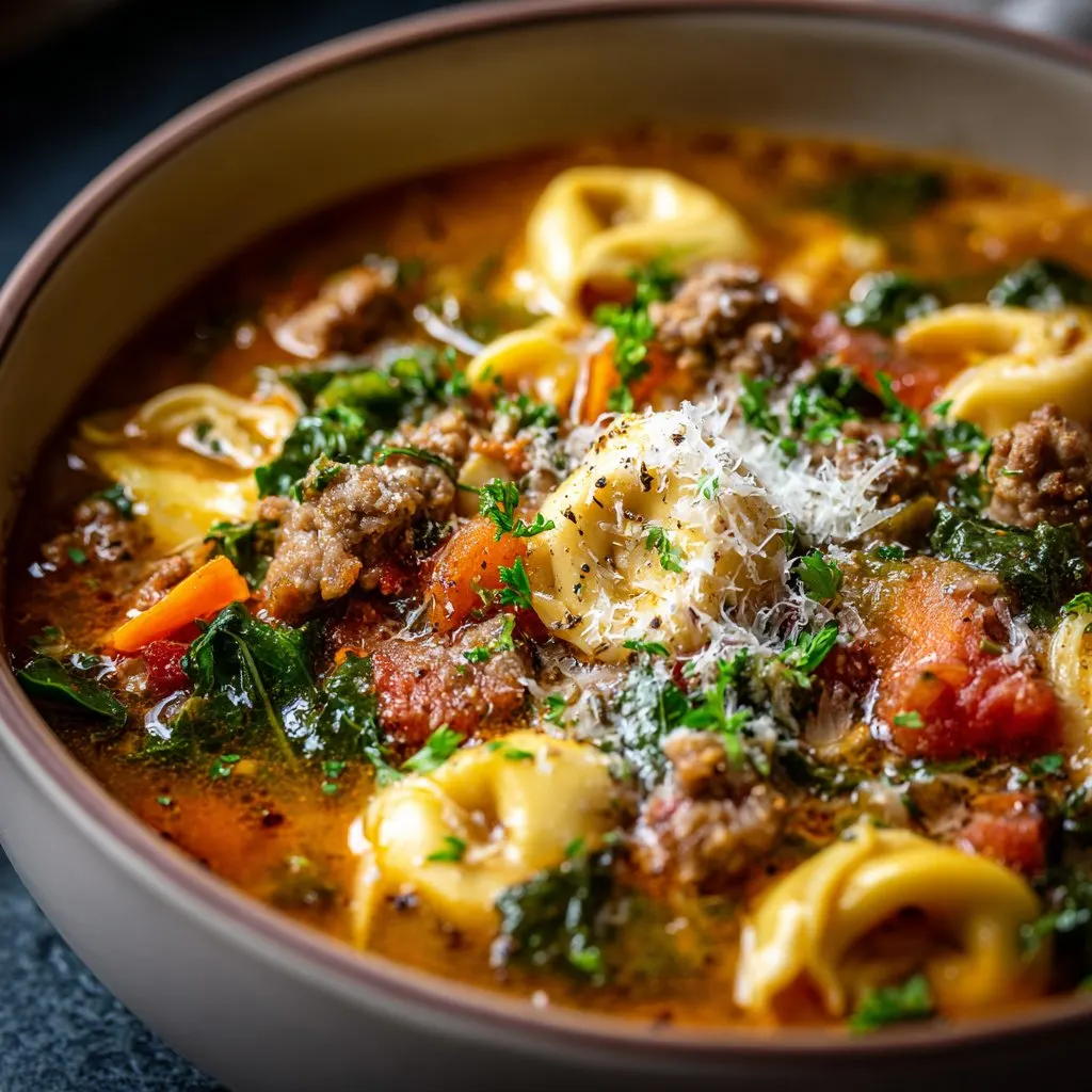 Sausage and Tortellini Soup Hearty Meal