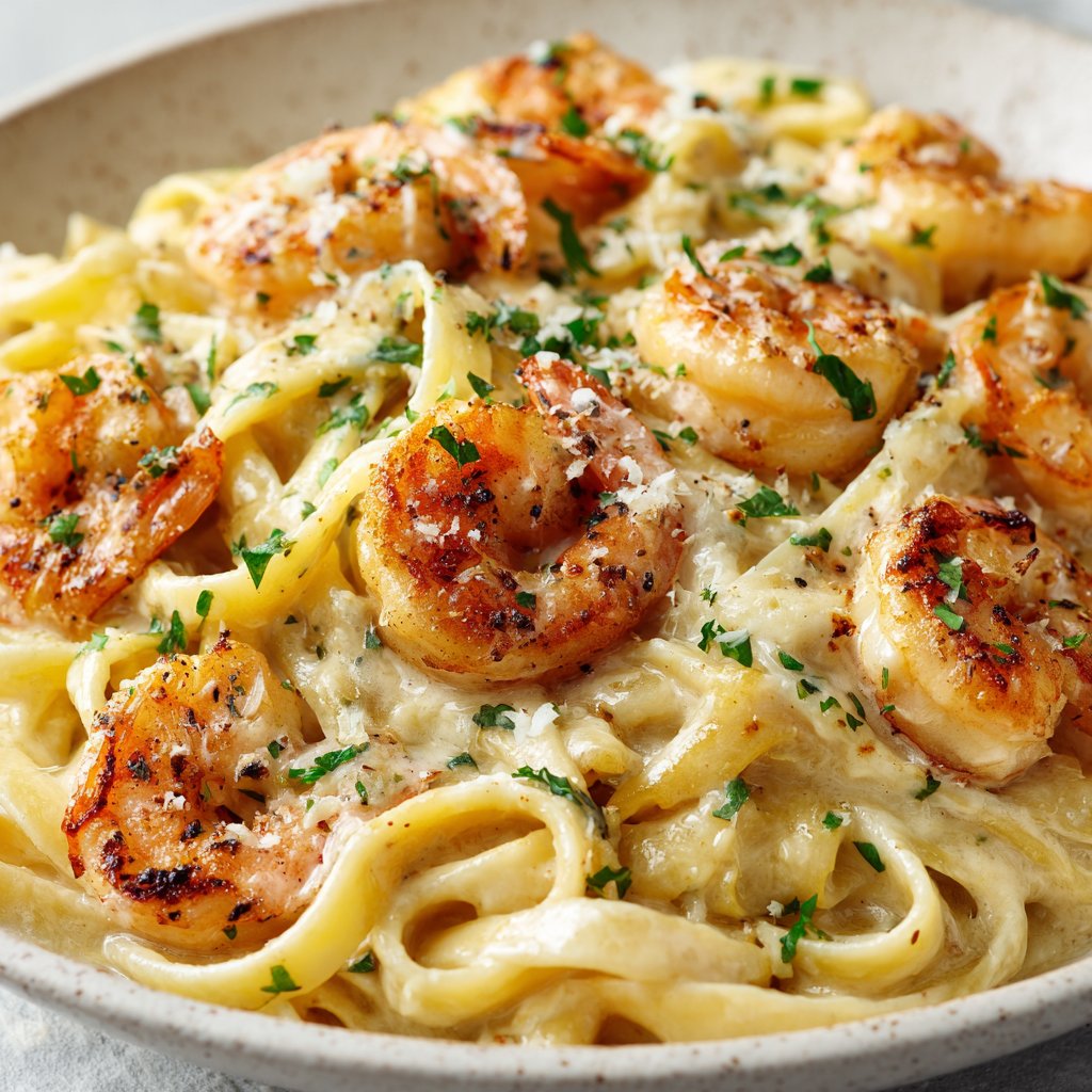 Shrimp Alfredo Pasta Creamy Dinner