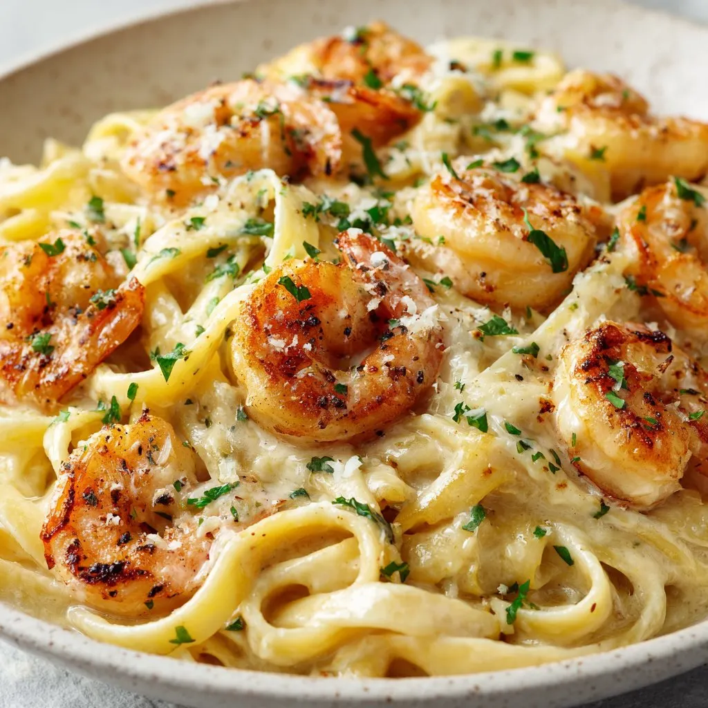 Shrimp Alfredo Pasta Creamy Dinner