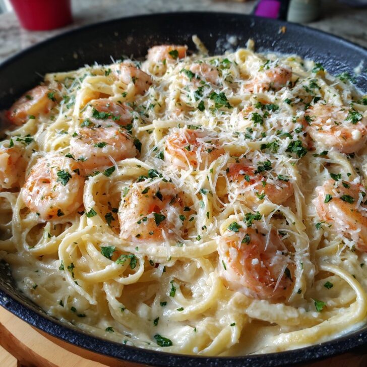 Shrimp Alfredo Pasta Creamy Garlic